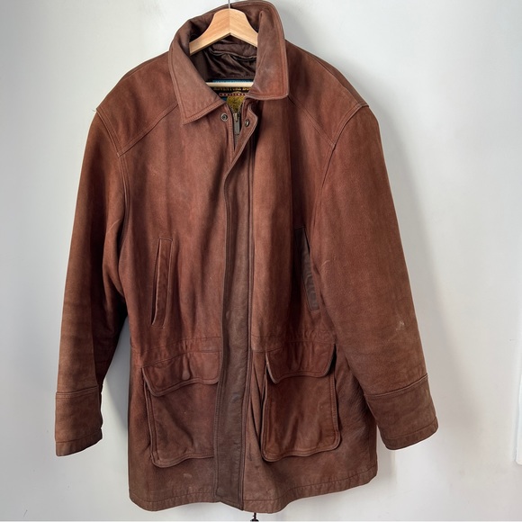 Vintage Wilson’s Leather Jacket Adventure Bound Mens Size XL with Flaws - Picture 1 of 14